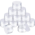 12 Pack Small Plastic Containers with Lids Clear for Beauty Products