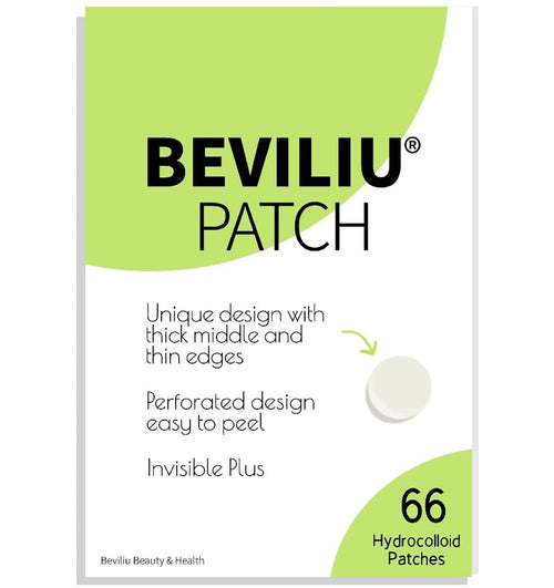 Beviliu Pimple Patches for Face 66 Counts 2 Sizes Hydrocolloid Acne Patches